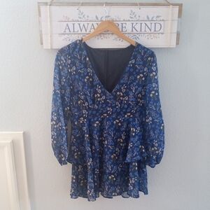 Floral design lined dress